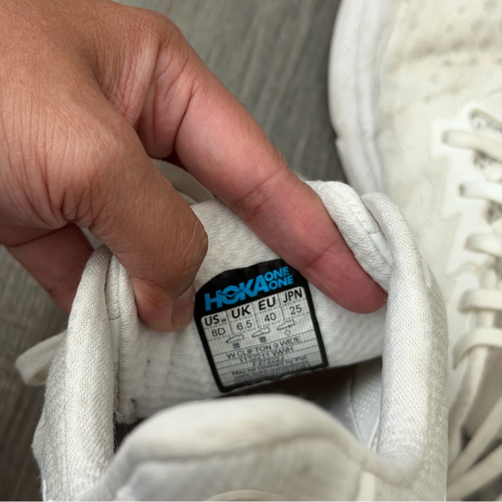 Hoka Clifton 9 – Women’s 8D (Wide) in White - Picture 5 of 9
